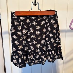 Topshop Floral Mini Skirt